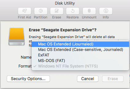 format an external hard drive for windows and mac